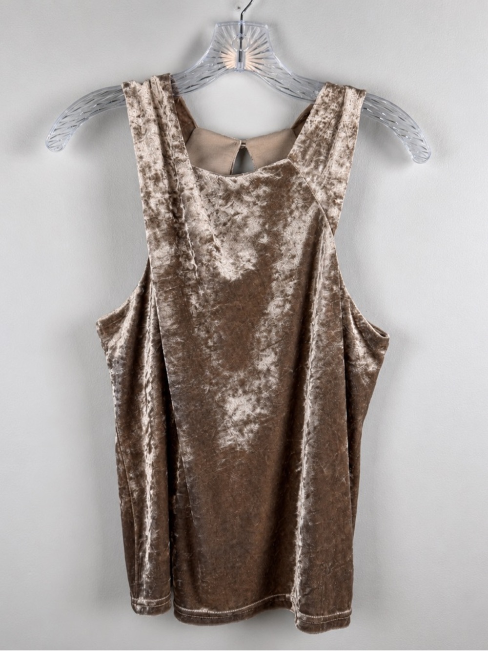 Porridge Anthropologie Jessie Champagne Velvet Tank Top S‎